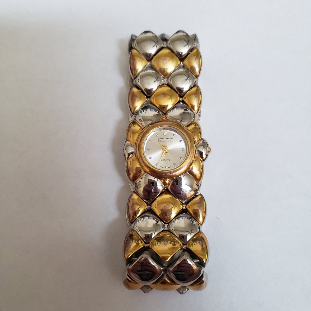 Joan Rivers Classics Silver and Gold Watch